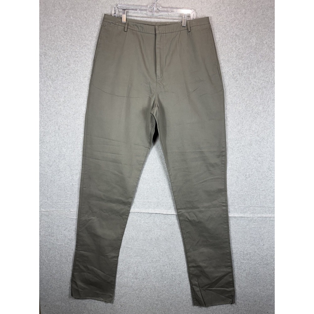 Lands End Pants Womens 18 Tall Woodland‎ Sage Green Straight Leg 100% Cotton New